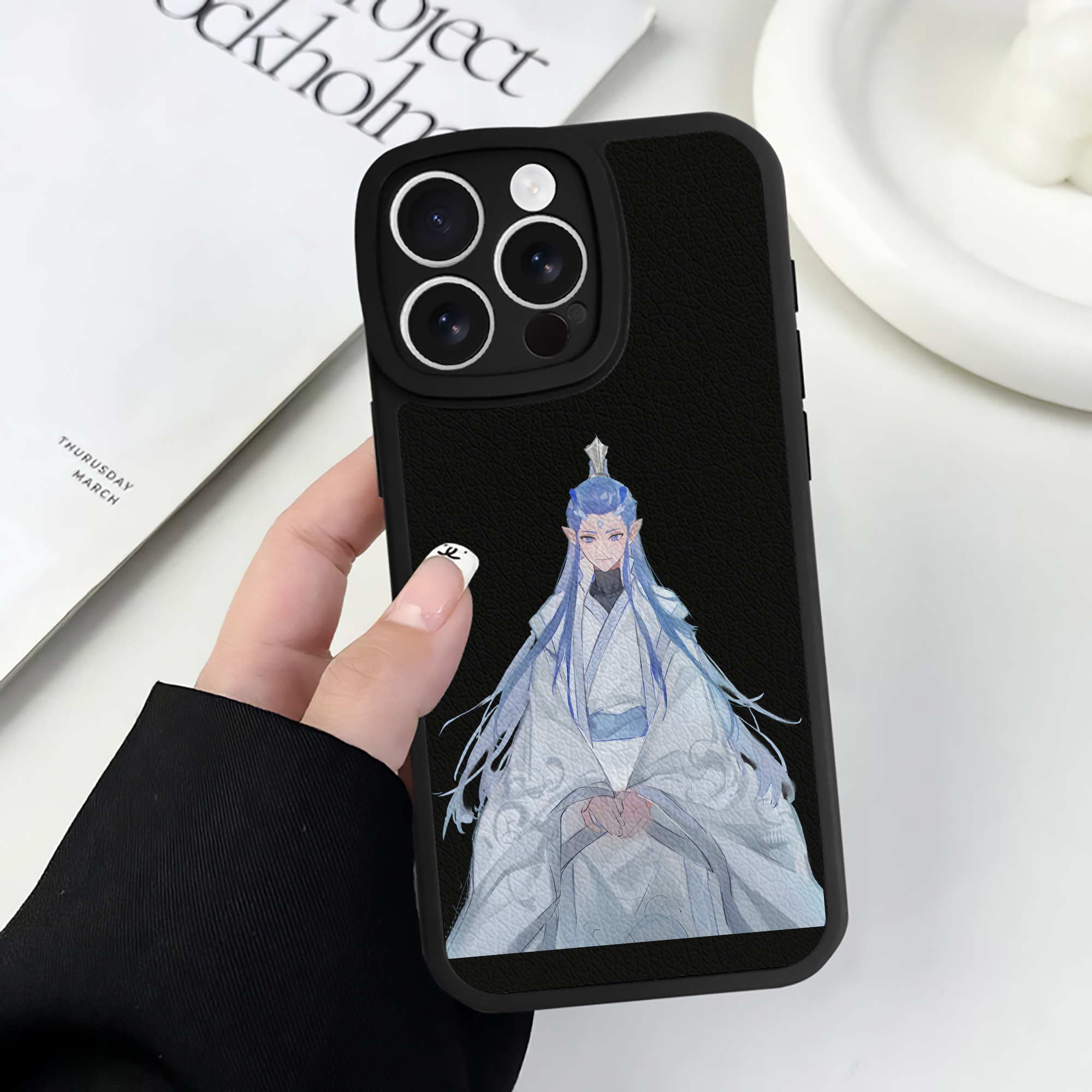 （画像用） Ne Zha 2 ナタ 魔童の大暴れ 【iPhone 16シリーズ対応】シリコンスマホケース（レザー調） 材質：シリコン